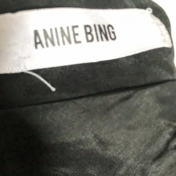 ANINE BING Deep V Washed Silk Cocktail Dress Size S / M Black - Picture 8 of 9